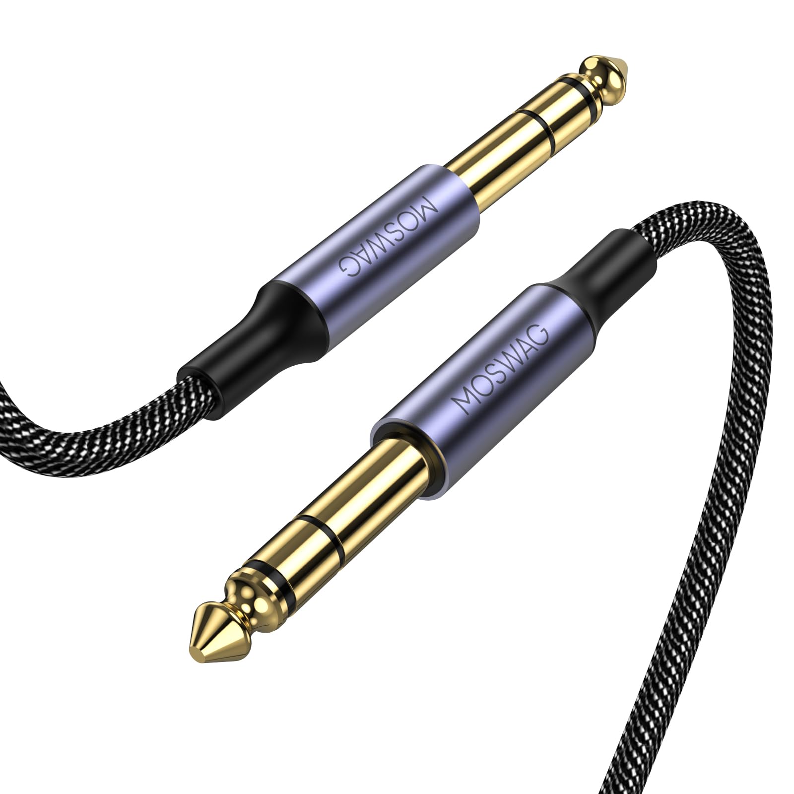 オーディオ接続用ケーブル　色々　高級ケーブル Amazon.co.jp: MOSWAG 6.35mm TRS ギターシールド 1/4インチ バランス